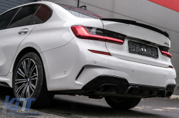 Body Kit Spoiler Griglia per BMW 3 G20 G21 18-22 M Look Nero Diffusore Scarico Punte-image-6092828