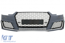 Body Kit suitable for Audi A4 B9 8W (2016-2018) with Rear Diffuser RS4 Design-image-6072855