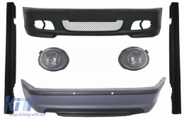 Body Kit suitable for BMW 3 Series E46 Sedan (1998-2004) Bumper with PDC Side Skirts and Fog Lights Clear Chrome M-Technik Design