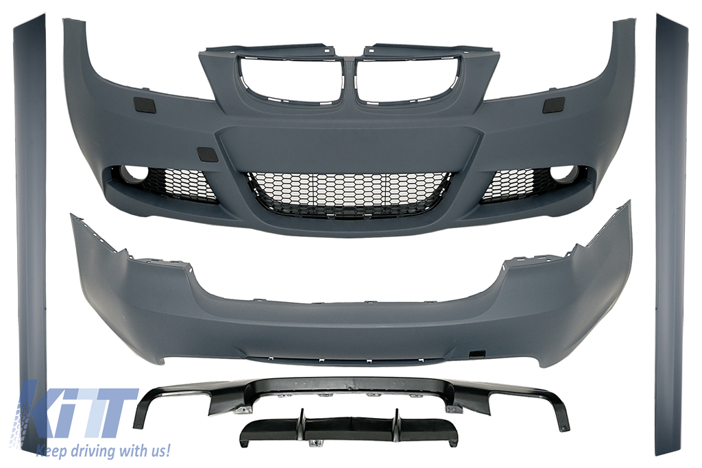 bodykit complete Bumper ABS fits on BMW E90 05-08 park assist headlamp  washer + accessories fits on M-Sport+M3