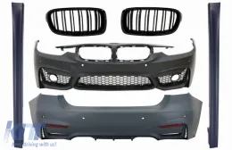 image-40-Body Kit suitable for BMW 3 Series F30 Non LCI & LCI (2011-2018) With Side Skirts and Central Grilles Double Stripe M3 Sport EVO Design