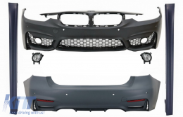 Body Kit suitable for BMW 3 Series F30 (2011-2015) F30 LCI (2016+) with Fog Lights Projectors M3 Sport Design - COCBBMF30M3DWFRBSSFL