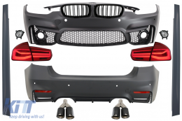 image-58-Body Kit suitable for BMW 3 Series F30 (2011-2019) with LED Taillights Dynamic Sequential Turning Light and Exhaust Muffler Tips Carbon