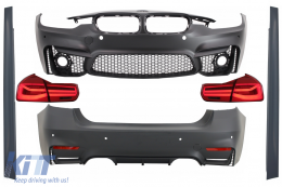 Body Kit suitable for BMW 3 Series F30 (2011-2019) with LED Taillights Dynamic Sequential Turning Light EVO II M3 CS Design - COCBBMF30EVOTLRC