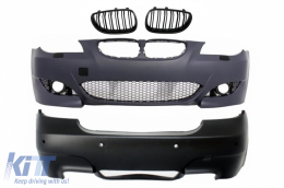 image-35-Body Kit suitable for BMW 5 Series E60 (2007-2010) M5 Design with Central Grille Double Stripe Piano Black