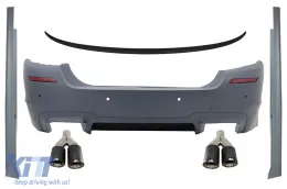 image-8-Body Kit suitable for BMW 5 Series F10 (2011-2017) M5 Design with Dual Twin Exhaust Muffler Tips Carbon Fiber