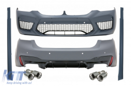 Body Kit suitable for BMW 5 Series G30 (2017-2019) M5 Design with Exhaust Muffler Tips-image-6107193