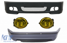 image-6-Body Kit suitable for BMW E46 Sedan (1998-2004) Bumper With PDC and Fog Lights Yellow M-Technik Design