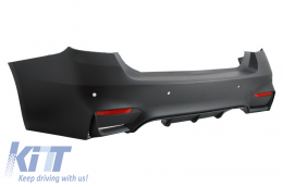 Body Kit suitable for BMW F30 (2011-2019) EVO II M3 CS Design with Exhaust Muffler Tips Quad M-Power Black-image-6024414