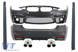 Body Kit suitable for BMW F30 (2011-2019) EVO II M3 CS Design with Exhaust Muffler Tips Quad