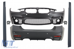 Body Kit suitable for BMW F30 (2011-2019) EVO II M3 CS Design with Fog Light Projectors