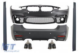Body Kit suitable for BMW F30 (2011-2019) EVO II M3 CS Design with Dual Twin Exhaust Muffler Tips Carbon
