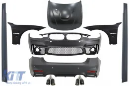 image-68-Body Kit suitable for BMW F30 (2011-2019) EVO II M3 CS Design with Front Fenders and Hood Bonnet & Muffler Tips Carbon
