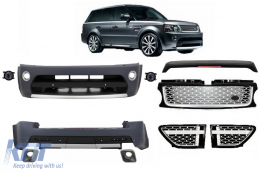 Body Kit suitable for Land Range Rover Sport L320 Facelift (2009-2013) Autobiography Design Black Silver Grille Edition - COCBRRSFLBS