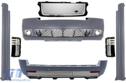 Body Kit suitable for Land Range Rover Vogue L322 (2002-2012) Black Silver Grille Edition Autobiography Design