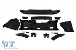Body Kit suitable for Land Rover Defender SUV L663 (2019-Up) Piano Black-image-6099602