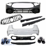 Body Kit suitable for Mercedes-Benz A-Class W177 19+ Hatchback A Design A45s Look Black Edition - CGRBKM6041645