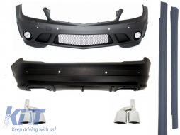 Body Kit suitable for MERCEDES-Benz C-Class W204 C63 2007-2012 with Exhaust Muffler Tips - COCBMBW204AMGTY1