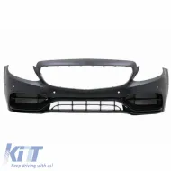 Body Kit suitable for Mercedes-Benz C-Class W205 14-20 Sedan A Design C63s Facelift Look With Grille & Exhaust Pipes Black Edition-image-6323964