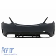 Body Kit suitable for Mercedes-Benz C-Class W205 14-20 Sedan A Design C63s Facelift Look With Grille & Exhaust Pipes Black Edition-image-6323965