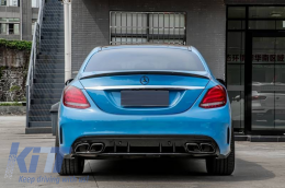Body Kit suitable for Mercedes-Benz C-Class W205 14-20 Sedan A Design C63s Facelift Look With Grille & Exhaust Pipes Black Edition