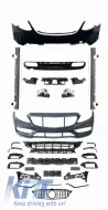 Body Kit suitable for Mercedes-Benz C-Class W205 14-20 Sedan A Design C63s Facelift Look With Grille & Exhaust Pipes Black Edition-image-6324554