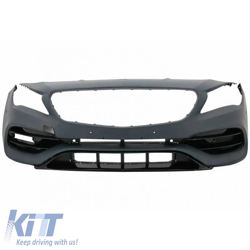 Body kit suitable for Mercedes-Benz CLA C117 W117 (2013-2018) Facelift A Design CLA45 Look Black Edition with grille & exhaust tips in black