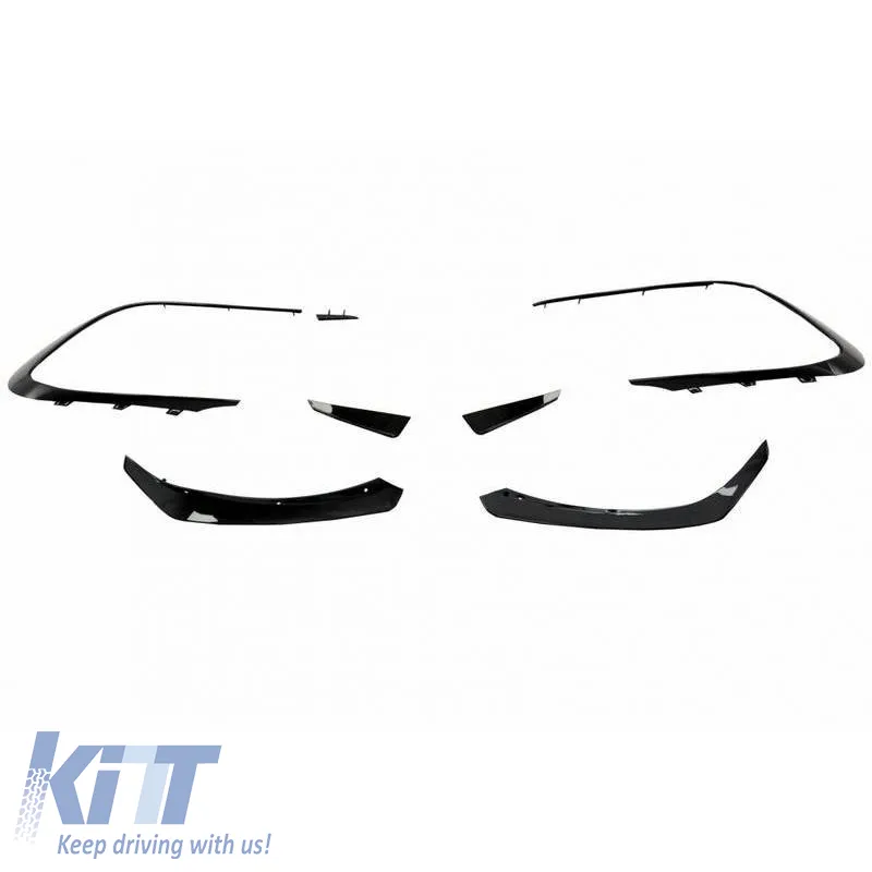 Body kit suitable for Mercedes-Benz CLA C117 W117 (2013-2018) Facelift A Design CLA45 Look Black Edition with grille & exhaust tips in black