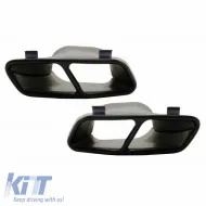 Body kit suitable for Mercedes-Benz CLA C117 W117 (2013-2018) Facelift A Design CLA45 Look Black Edition with grille & exhaust tips in black-image-6324014