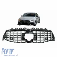 Body kit suitable for Mercedes-Benz CLA C118 Sedan X118 Shooting Brake (2019-up) CLA45s A Design Look With Grille & Exhaust Tips Chrome-image-6324319