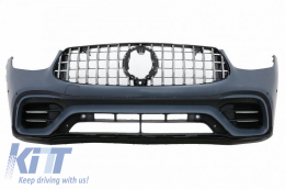 Body Kit suitable for Mercedes-Benz GLC Coupe Facelift C253 Sport Line (2020+) GLC63Amg Look with Bumpers, Grill, Exhaust Tips, Fender Flares
