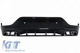 Body Kit suitable for Mercedes-Benz GLC Coupe Facelift C253 Sport Line (2020+) GLC63Amg Look with Bumpers, Grill, Exhaust Tips, Fender Flares-image-6315212