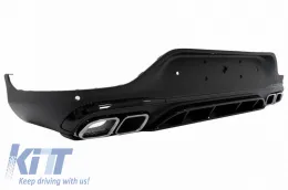 Body Kit suitable for Mercedes-Benz GLC Coupe Facelift C253 Sport Line (2020+) GLC63Amg Look with Bumpers, Grill, Exhaust Tips, Fender Flares-image-6315213