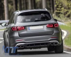Body Kit suitable for Mercedes-Benz GLC SUV X253 Facelift 2020-2021 A Design Line GLC63sAmg Look With Bumpers, Grill, Exhaust Tips-image-6319269