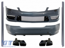image-29-Body Kit suitable for MERCEDES Benz W221 S-Class 2005-2011 S63 S65 A-Design with Exhaust Muffler Tips Black Edition SWB