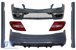 Body Kit suitable for Mercedes C-Class W204 Facelift (2007-2015) with LED Taillights