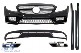 image-16-Body Kit suitable for MERCEDES C-Class W205 S205 (2014-2018) Standard Ed. C63 Design