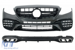 Body Kit suitable for Mercedes E-Class W213 (2016-2019) E63 Design Exhaust Muffler tips - CBMBW213AMGE63B