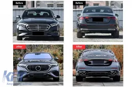 Body Kit suitable for Mercedes E-Class W214 (2023-2026) Conversion to E53 Design Exhaust Muffler Tips-image-6279159