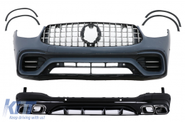 Body Kit suitable for Mercedes GLC Coupe Facelift C253 Sport Line (2020-Up) GLC63 Design - CBMBGLCC253FAMG