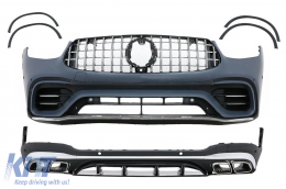 Body Kit suitable for Mercedes GLC SUV Facelift X253 (2020-Up) GLC63 Design Chrome - CBMBGLCX253FAMGCH