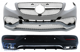 Body Kit suitable for Mercedes GLE Coupe C292 (2015-2019) with Muffler Tips Chrome - CBMBGLEC292C