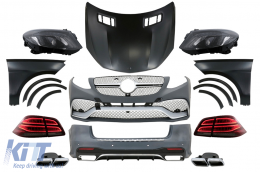 Body Kit suitable for Mercedes M-Class W166 (2012-2015) Conversion to GLE