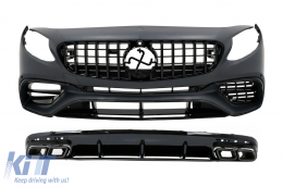 Body Kit suitable for Mercedes S-Class Coupe C217 Sport Line (2015-2021) S63 Design All Black - CBMBC217S63B