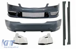 image-65-Body Kit suitable for Mercedes S-Class W221 (2005-2011) with Exhaust Muffler Tips and Side Skirts SWB