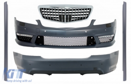 image-32-Body Kit suitable for Mercedes S-Class W221 (2005-2012) Bumpers with Front Grille and Side Skirts S63 S65 Design