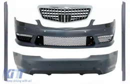 image-60-Body Kit suitable for Mercedes S-Class W221 (2005-2012) Bumpers with Front Grille and Side Skirts S63 S65 Design