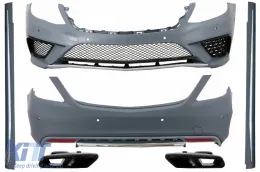image-5-Body kit suitable for Mercedes S-Class W222 (2013-06.2017) with Exhaust Muffler Tips Black S63 Look