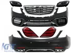 image-77-Body Kit suitable for Mercedes S-Class W222 Facelift (2013-06.2017) S63 Design with LED Lights