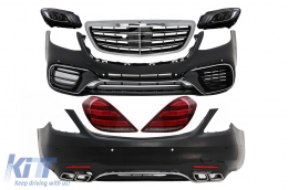 image-25-Body Kit suitable for Mercedes S-Class W222 Facelift (2013-06.2017) S63 Design with Headlights and Taillights Full LED